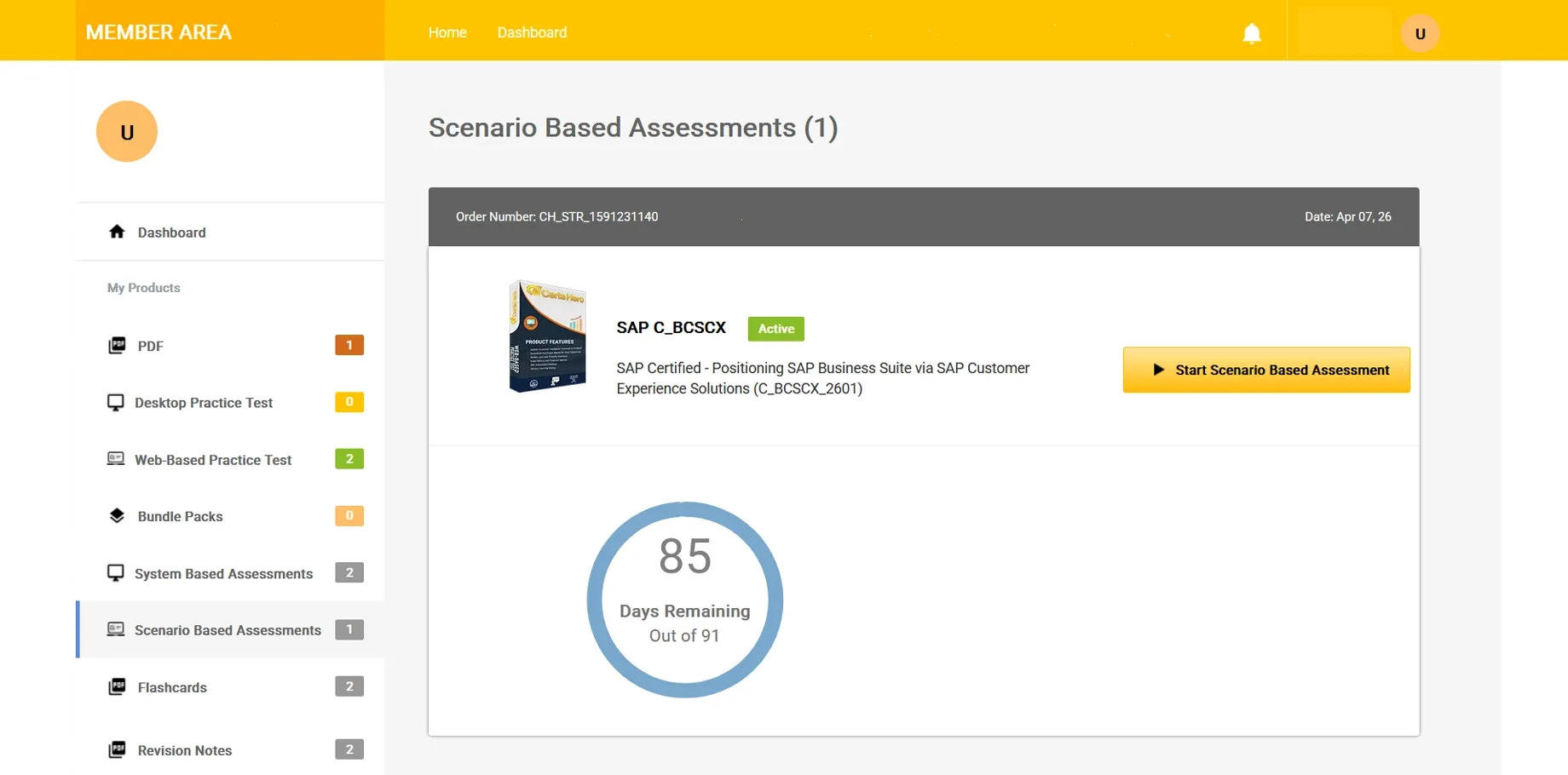 Scenario-Based Exam — Slide 1