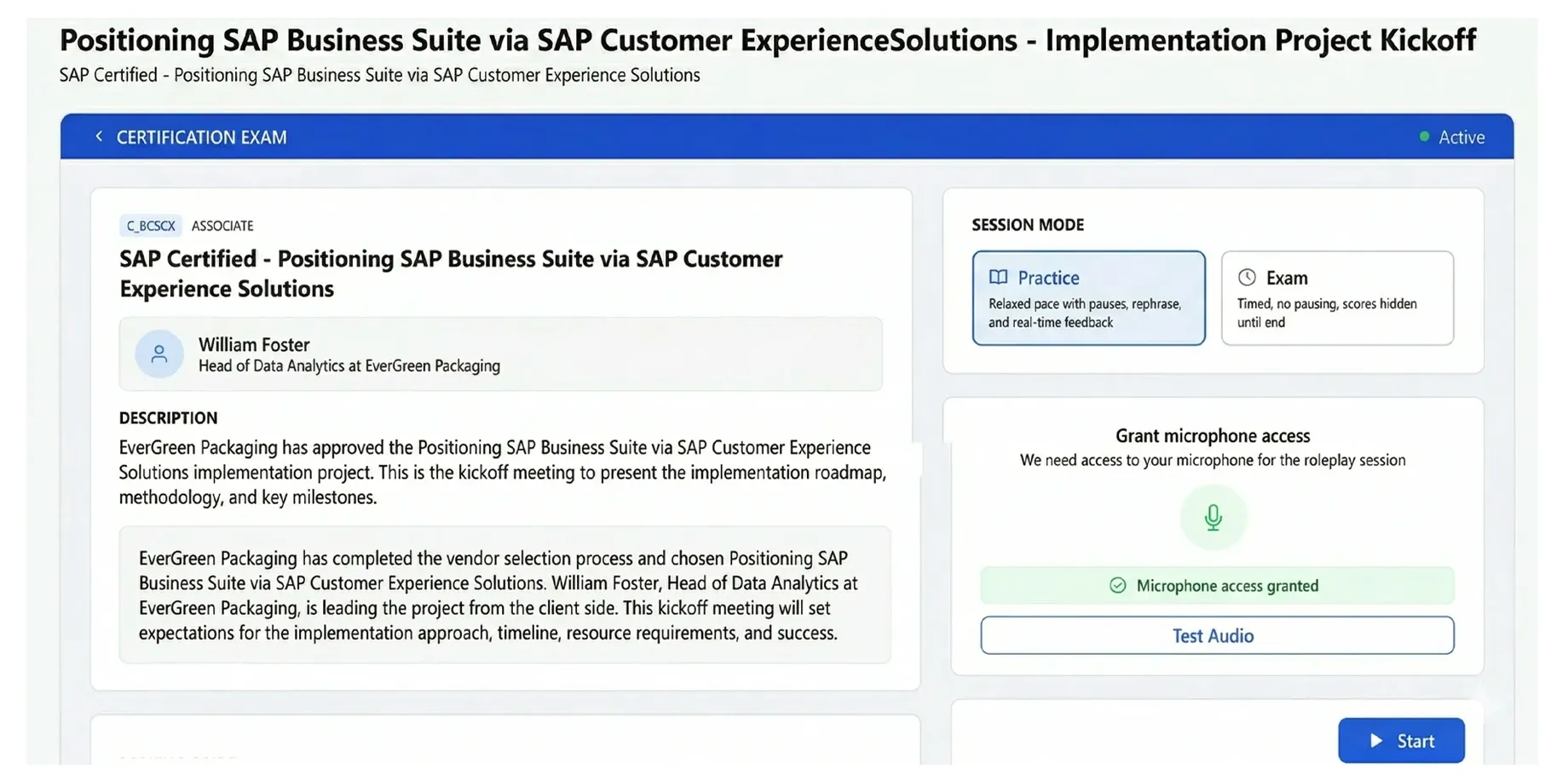 Scenario-Based Exam — Slide 4